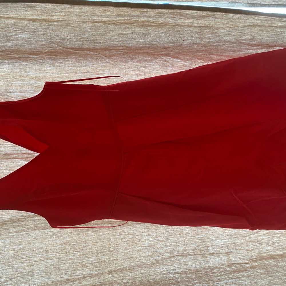 J.Crew Red Cocktail V-neck A-Line Sleeveless Dress Size 6